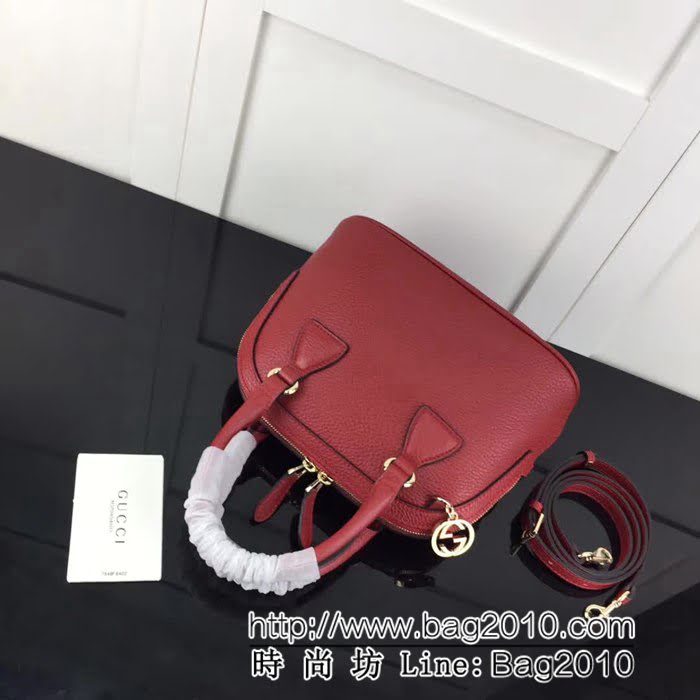 GUCCI古馳原單 新款專櫃品質高仿原單貨實物實拍449661 紅色手提單肩斜挎包 HY1131